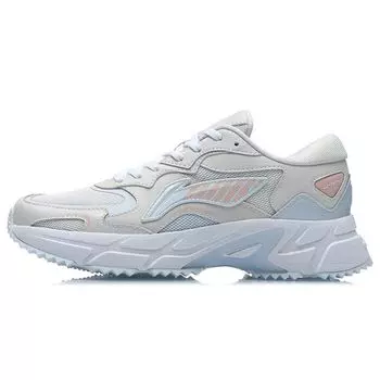 Кроссовки женские Li Ning Yun Que с низким верхом, амортизирующие, нескользящие, износостойкие, белые, синие ARLR004-1 40