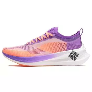 Кроссовки женские LiNing Feidian 2.0 Elite Casual Non-Slip Wear-Stick Lightweight Low-Top Running Shoes White Fluorescent-Purple ARMR010-1 38
