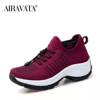 Кроссовки женские модные носки обувь повседневная дышащая обувь для ходьбы на массивном каблуке