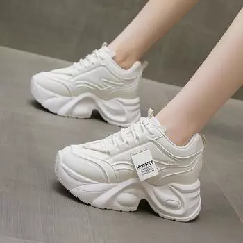 Кроссовки женские на платформе плоские туфли женские туфли белые повседневные кроссовки женские массивные кроссовки женские туфли D354 35