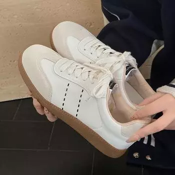 Кроссовки женские на платформе с круглой головкой, немецкие, 2024 года, новые, легкие, универсальные, повседневные, спортивная обувь Forrest Gump 35 жёлтый