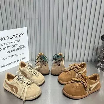 Кроссовки женские на плоской подошве из матовой кожи, осенние женские туфли с мягкой подошвой, повседневная обувь в стиле ретро, одинарные туфли 35 хаки