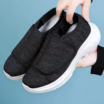 Кроссовки женские ортопедические широкие ноги опухшие походные повседневные туфли с регулировкой выворота большого пальца мягкие удобные диабетические женские туфли 36