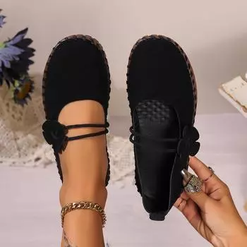 Кроссовки женские повседневные туфли на шнуровке мягкие туфли на плоской подошве ретро-лоферы женская обувь на твердой платформе дизайнерская обувь Zapatos De Mujer 36 чёрный