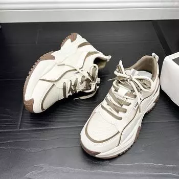 Кроссовки женские с полой сеткой, осенние, женские, на танкетке, повседневные, женские, на открытом воздухе, модные, для бега 35