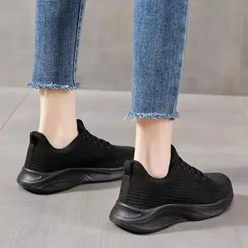 Кроссовки женские сезонные модные кроссовки на нескользящей платформе удобные сетчатые повседневные туфли дышащие теннисные вулканизированные туфли 36