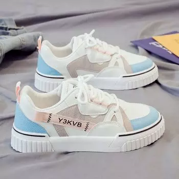 Кроссовки женские синие кроссовки на платформе женские повседневные туфли большого размера Lover Shoes Zapatillas Mujer 35 розовый