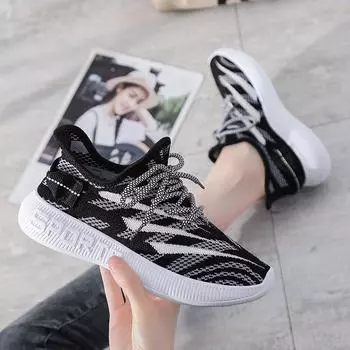Кроссовки женские слипоны сетчатые легкие дышащие кроссовки женские для ходьбы на платформе удобные женские Tenis De Mujer 36 белый