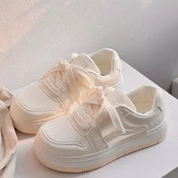 Кроссовки женские тенденции лето 2024 новые белые кружевные сетчатые женские кроссовки для бега на платформе женские дизайнерские туфли Zapatos De Mujer 35