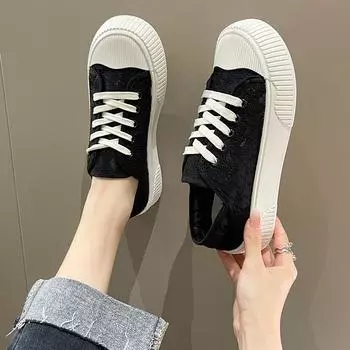 Кроссовки женские туфли для пар парусиновые туфли повседневные женские спортивные туфли мужские плоские туфли на шнуровке для взрослых Zapatillas Mujer Chaussure Femme 35 зелёный