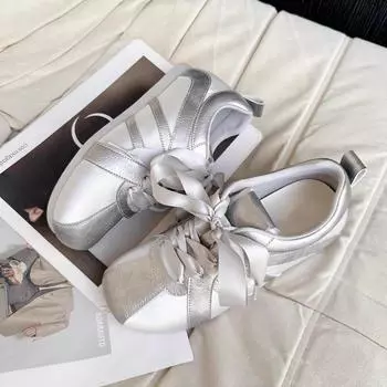 Кроссовки женские в стиле балета с квадратной головкой, немецкие, модные, универсальные, удобные, дышащие, повседневные, спортивные, Forrest Gump, 2025 35 бежевый