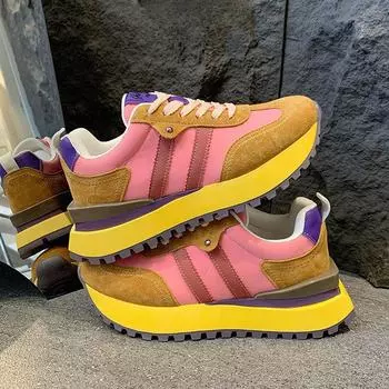 Кроссовки женские вафельные с небольшой талией из натуральной кожи Cortez весна-лето новые легкие повседневные кроссовки с толстой подошвой 35