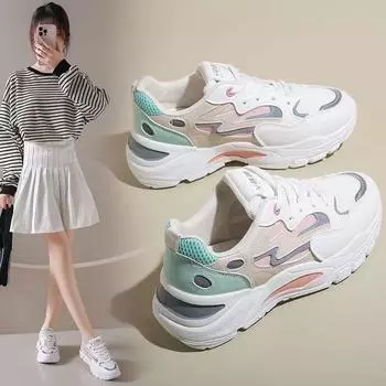 Кроссовки женские весенне-летние студенческие повседневные кроссовки с амортизацией, легкая сетчатая поверхность, женская обувь с дышащей тонкой сеткой 35