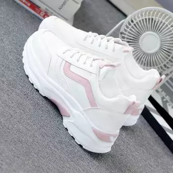 Кроссовки женские весна и осень 2025 новинка узкие, дышащие маленькие белые туфли студенческие туфли на плоской подошве легкие туфли Daddy Tide 35