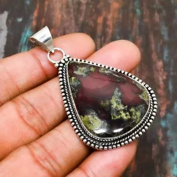 Кровь Дракона, Ювелирные изделия ручной работы из твердого серебра 925 пробы с драгоценными камнями 2.27 Inches красный