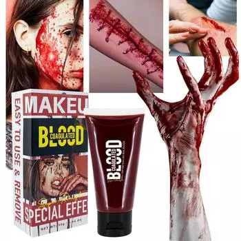 Кровь гель Хэллоуин сценический драматический макияж реквизит Реалистичный макияж поддельная плазма One Size красный
