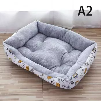 Кровать для домашних животных, диван для собак, спальный коврик, подушка для кошек, теплое, уютное, мягкое плюшевое гнездо 45*30CM серый