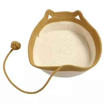 Кровать для кошек из хлопковой веревки ручной работы, многофункциональная, изысканная, удобная, для кошек, для зоотоваров