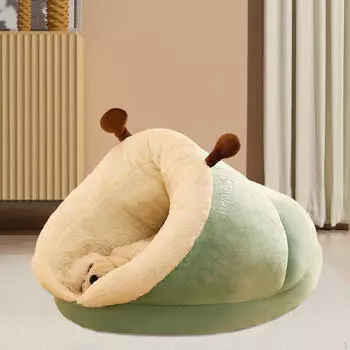 Кровать для кошки, собачья конура, спальное гнездо, милая теплая пещера, плюшевый домик для рытья M