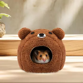 Кровать для морской свинки, пещера для маленьких животных, рождественское гнездо для хомяка для хорька