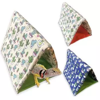 Кровать для рептилий, большое пространство, дышащая среда обитания, палатка для отдыха, бородатый дракон, маленькая кровать синий