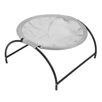 Кровать-гамак для кошек из нержавеющей стали, съемный, приподнятый, для маленьких собак, домашних животных, кровать-гамак для серый