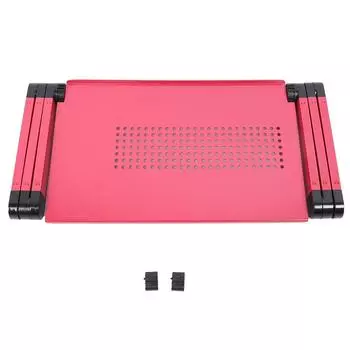 Кровать из алюминиевого сплава Складной стол для ноутбука Регулируемый компьютерный стол Подставка для стола Розово-красный розы красного