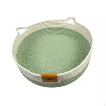 Кровать-когтеточка для кошки из хлопковой веревки, тканое моющееся устойчивое гнездо для домашних животных