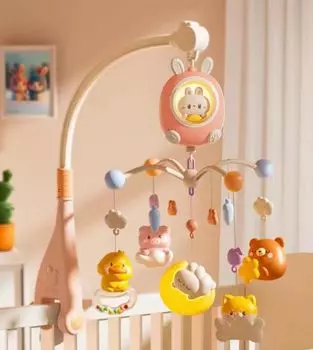 Кровать Merry Crib Years 360 Регулируемая музыкальная простая детская кровать подвесная кровать обучающая легкая для сна и подготовки к детскому дню рождения игрушка в подарок, 0-1 год,