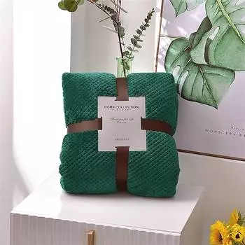 Однотонное сетчатое одеяло с ананасовой сеткой, коралловое бархатное одеяло для дивана, утолщенное фланелевое одеяло, подарочное одеяло 45*65 (pet blanket) темно-синий