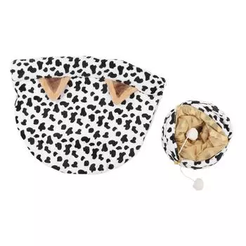 Кровать-туннель для кошек, складная игровая труба с мячом-когтеточкой и ковриком для кошек, щенков, котят