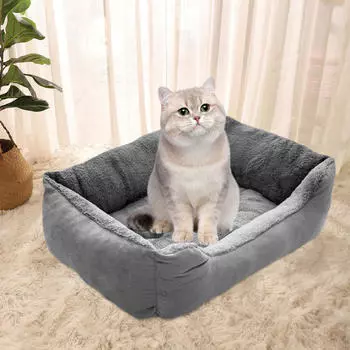 Кровати для кошек для домашних кошек, гнездо, самосогревающееся, успокаивающее, удобное для сна, плюшевая подушка для домашних животных, подушка для домашних животных M