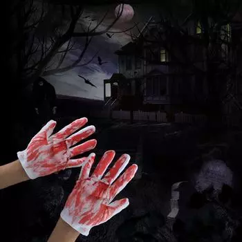 Кровавая маска для лица на Хэллоуин, реалистичный костюм с кровавым принтом, маски для лица, перчатки, карнавальные аксессуары для косплея