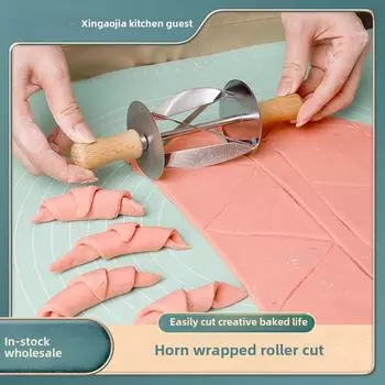 Круассановая насадка из нержавеющей стали и треугольный резак для теста