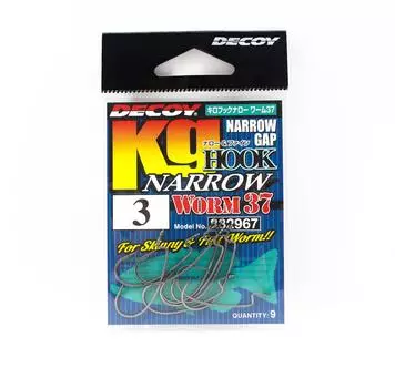 Крючки Decoy Worm, 37 кг, с узким зазором, размер 3 (2967)