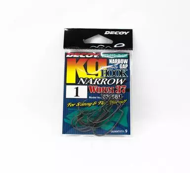 Крючки Decoy Worm с узким зазором, 37 кг, размер 1 (2981)