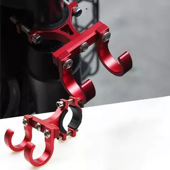 Крючки для электросамокатов Простая полка для велосипеда Вешалка для хранения труб Пряжка Крючки Крючки Портативная двойная металлическая стойка для шлема для электровелосипедов чёрный