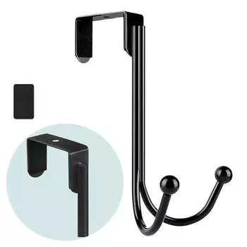 Крючки для дверей спальни, вешалка для одежды над дверью, металлическая домашняя организация хранения, двойные крючки, держатель для сумок, рельсы