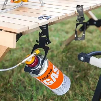 Крючки для газовых баллонов на открытом воздухе Крючки для хранения на боковых поверхностях стола Аксессуары для кассетных плит Карабины для плоских газовых баллонов