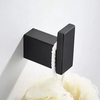 Крючки для халатов из нержавеющей стали 304 Крючки для подвешивания одежды Крючок для двери Настенные крючки Квадратные аксессуары для ванной комнаты Крючок для полотенец 610001