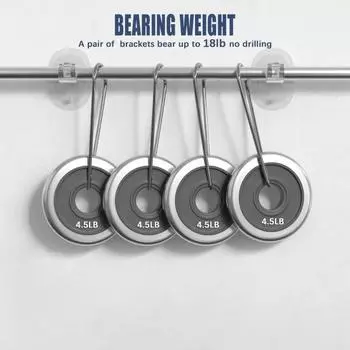 Крючки для карнизов, 2 шт. Два способа установки 2pcs белый