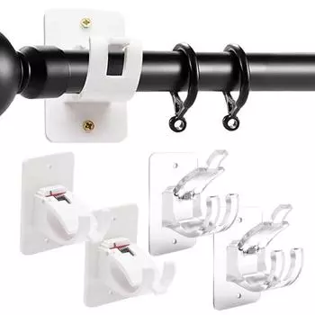 Крючки для карнизов, 2 шт. Два способа установки 2pcs прозрачный