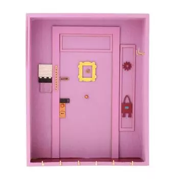 Крючки для ключей Фиолетовый держатель для вешалок Коробка для настенного крепления на входную дверь Декоративная полка