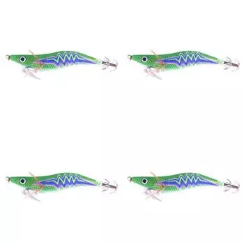 Крючки для ловли кальмаров, деревянные креветки, кальмары, приманки, рыболовные приманки для рыбалки (Стиль C) #C