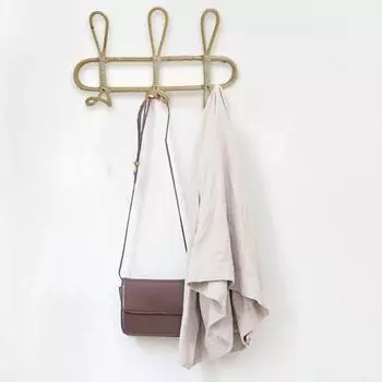 Крючки для настенного монтажа из ротанга, вешалка для одежды, прочная, несущая, простая в установке, крючки для одежды, головных уборов, гардероб бежевый