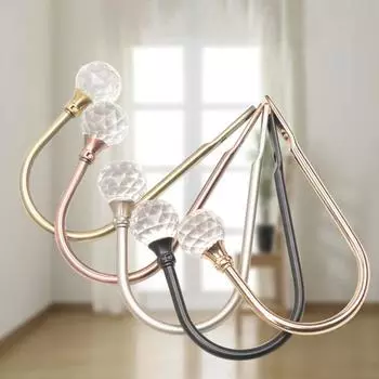 Крючки для навесных стен Отличная нержавеющая сталь, не деформирующиеся Подхваты для штор Простая установка Крючки для штор Держатели для штор Аксессуары для штор серебряный