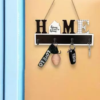 Крючки для одежды и шляп Крючок для письма Деревянный домашний крючок Черный Белый крючок Украшения для дома 1pc