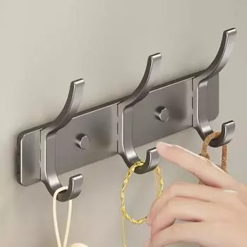 Крючки для одежды из прочной ткани, настенная вешалка, настенная вешалка для полотенец, вешалка для ванной комнаты black-3 hooks