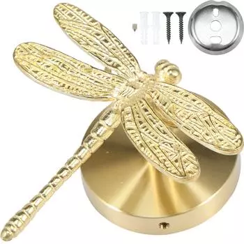 Крючки для одежды «Стрекоза», настенные крючки для подвешивания, золотые крючки, цельные латунные декоративные крючки для полотенец, крючки для одежды, настенные крючки для ключей