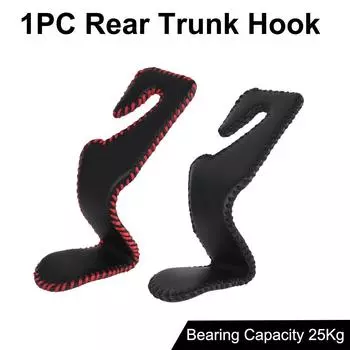Крючки для подголовника из искусственной кожи, 1 шт., держатель для хранения, автозастежка, органайзер на заднее сиденье, портативная задняя стойка, аксессуары для интерьера, подвесные кошельки line красный